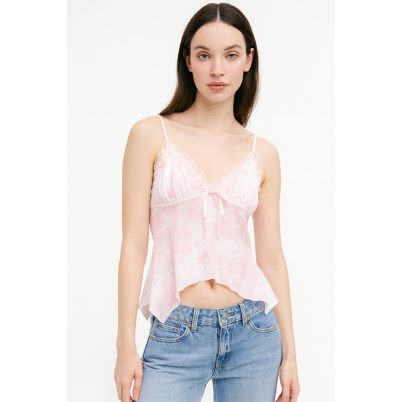 Windsor Womens Crop Top S Sheer Mesh Y2K Angelcore Dainty Coquette Fairy Whimsy - Picture 1 of 6